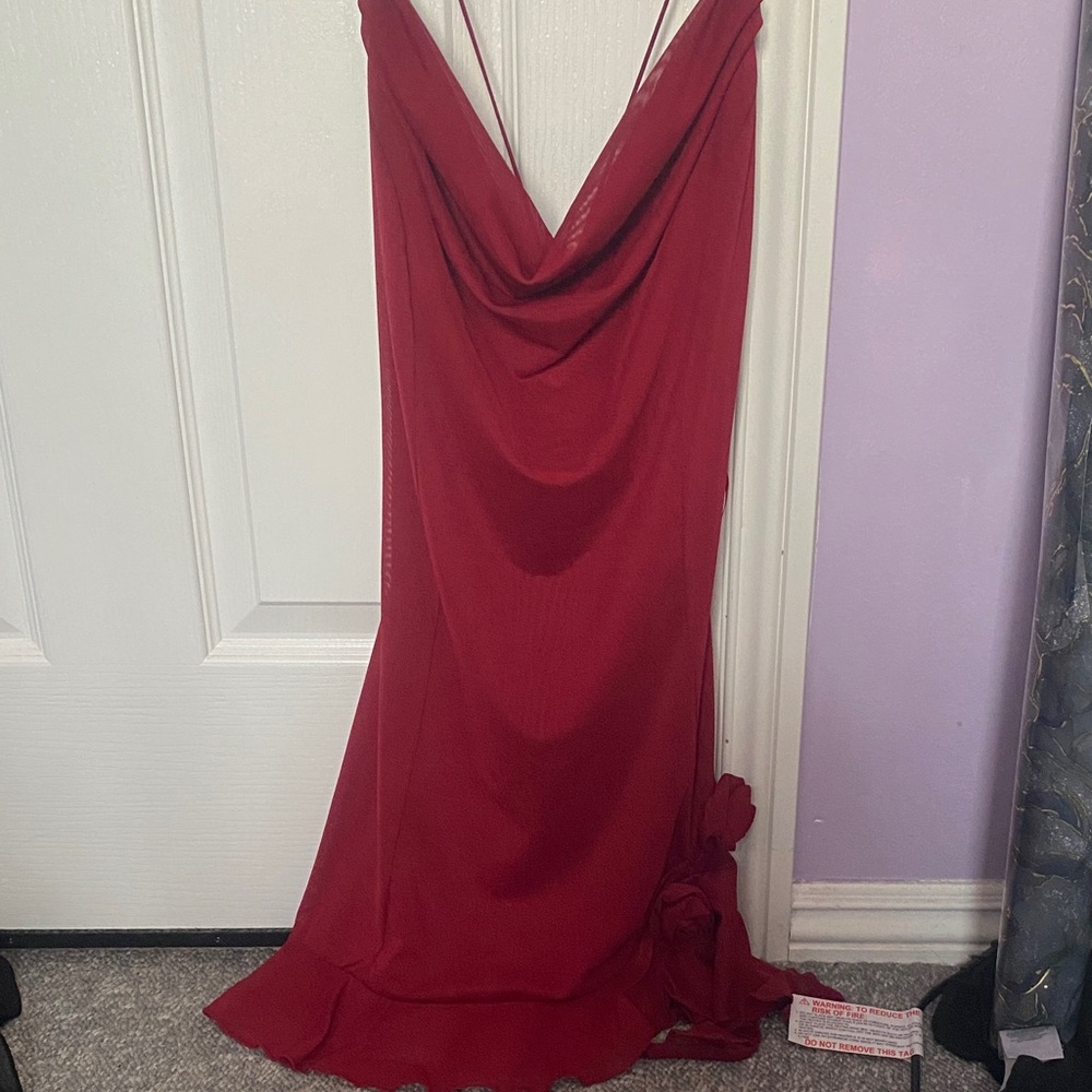 Garage Red Backless Dress